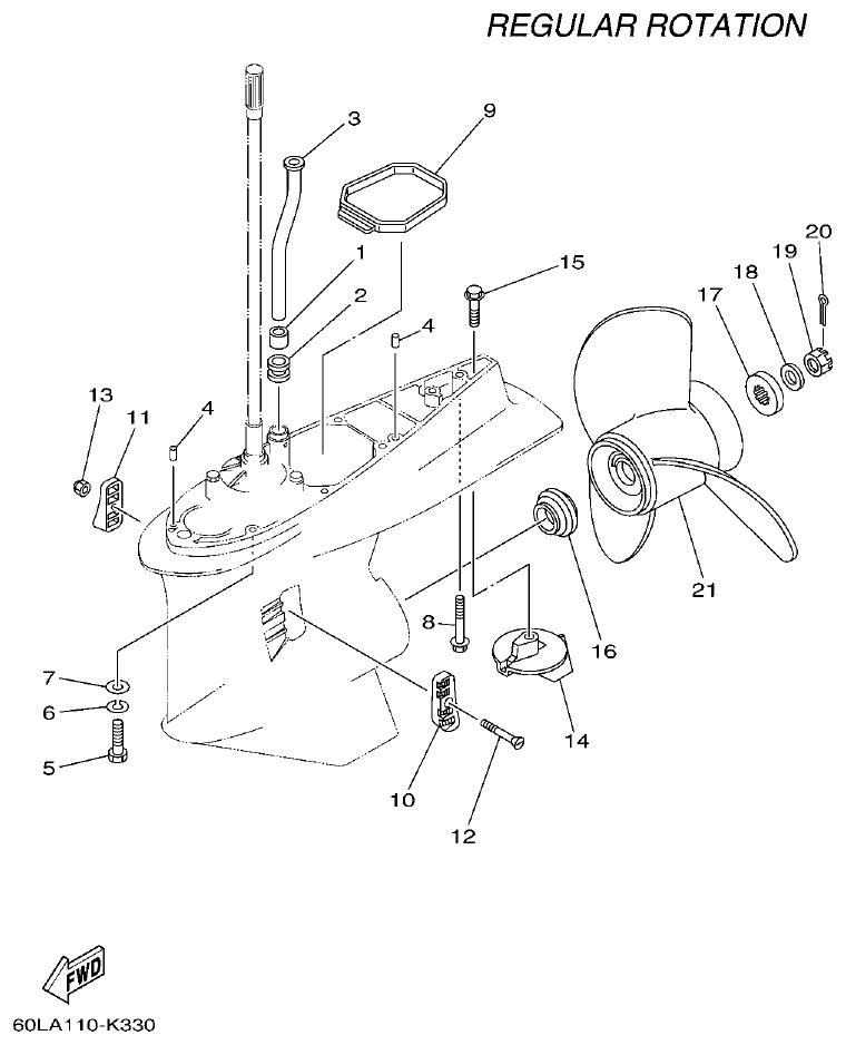 Yamaha F200BET, FL200BET LOWER CASING & DRIVE 2 parts diagram